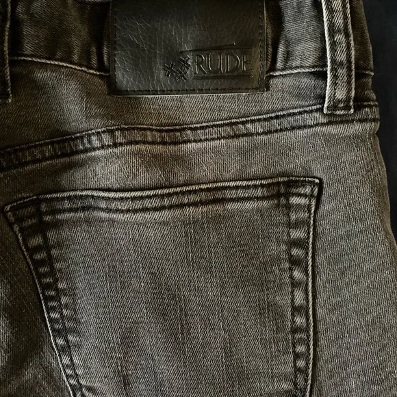 RUDE Mens Skinny Black Jeans 30 x 32 - Picture 13 of 15